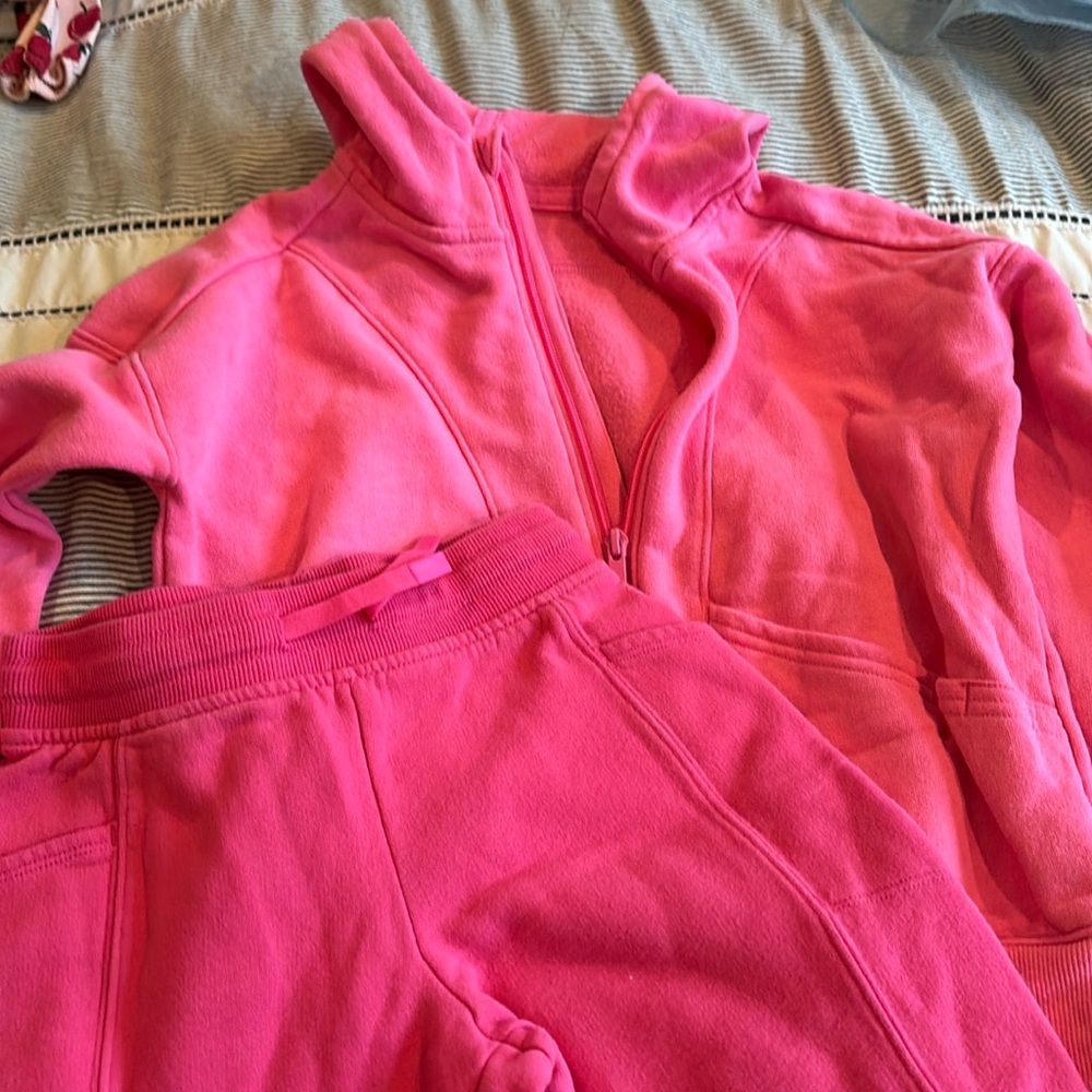 Pink all in motion sweatshirt and sweatpants size small